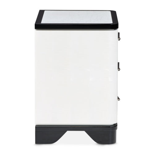AICO Furniture Tuxedo Nightstand in Piano Keyboard - Luxury Home Furniture (MI)