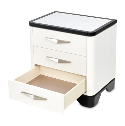 AICO Furniture Tuxedo Nightstand in Piano Keyboard - Luxury Home Furniture (MI)
