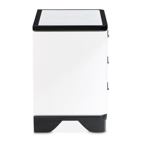 AICO Furniture Tuxedo Large Nightstand in Piano Keyboard - Luxury Home Furniture (MI)