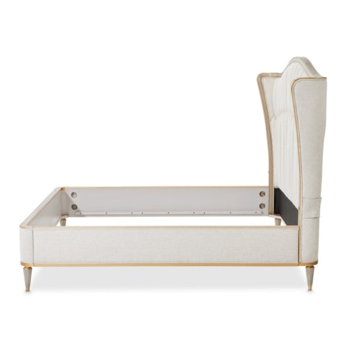 AICO Furniture St.Charles California King Upholstered Bed in Dove Gray