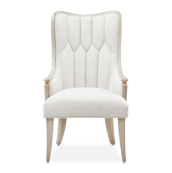 AICO Furniture St. Charles Arm Chair (Set of 2) in Dove Gray - Luxury Home Furniture (MI)