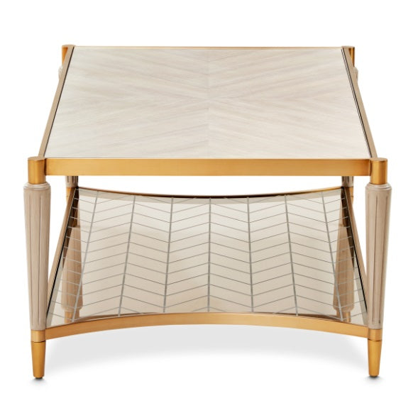 AICO Furniture St.Charles Rectangular Cocktail Table in Dove Gray - Luxury Home Furniture (MI)