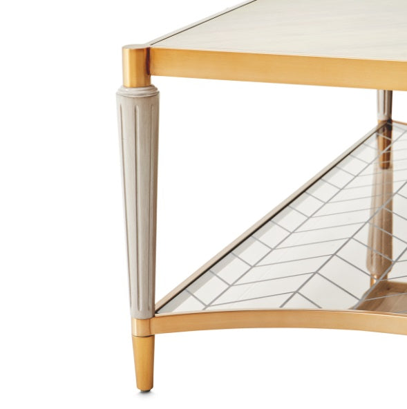 AICO Furniture St.Charles Rectangular Cocktail Table in Dove Gray - Luxury Home Furniture (MI)