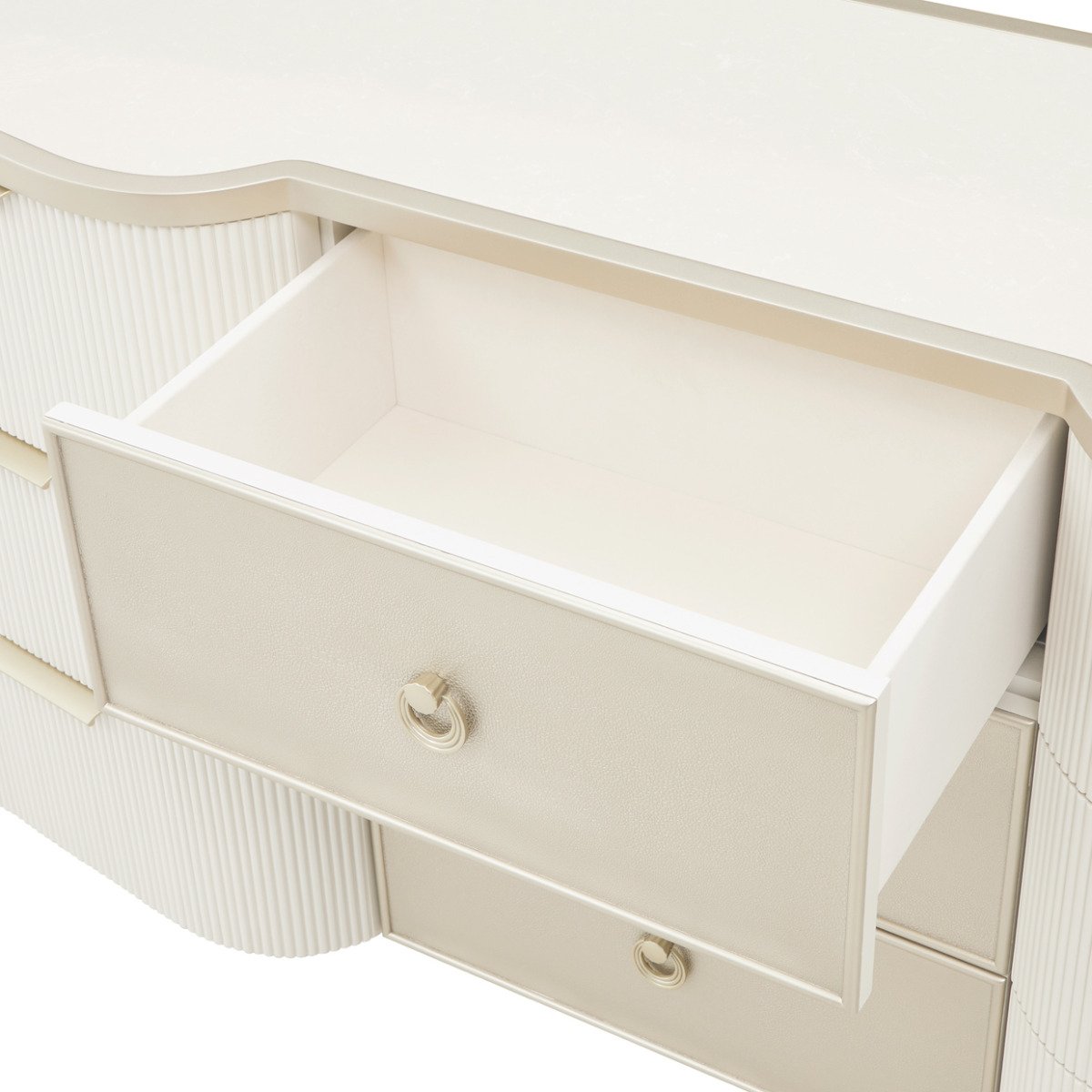 AICO Furniture La Marisia Dresser in Creamy Pearl - Luxury Home Furniture (MI)