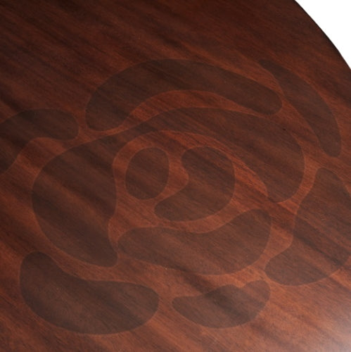 AICO Furniture Camellia Field Round Dining Table in Warm Pecan - Luxury Home Furniture (MI)