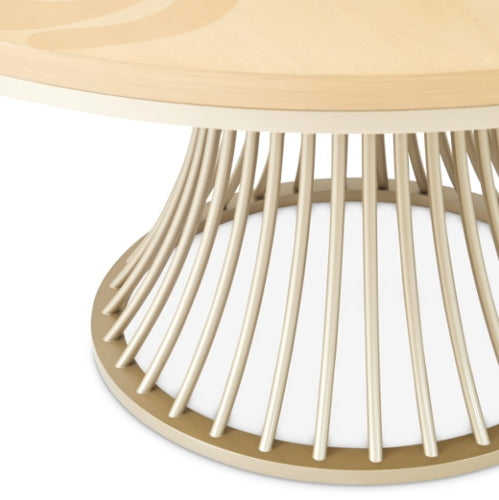 AICO Furniture Camellia Field Round Dining Table in Caramel - Luxury Home Furniture (MI)