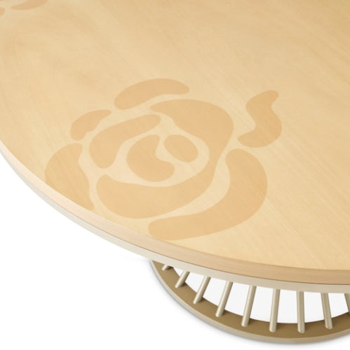 AICO Furniture Camellia Field Round Dining Table in Caramel - Luxury Home Furniture (MI)