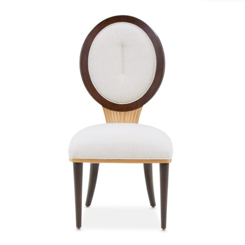 AICO Furniture Camellia Field Side Chair (Set of 2) in Warm Pecan - Luxury Home Furniture (MI)