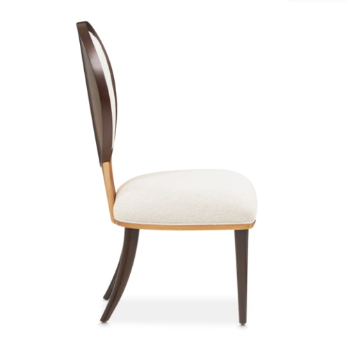 AICO Furniture Camellia Field Side Chair (Set of 2) in Warm Pecan - Luxury Home Furniture (MI)