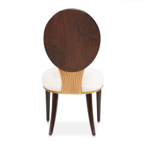 AICO Furniture Camellia Field Side Chair (Set of 2) in Warm Pecan - Luxury Home Furniture (MI)
