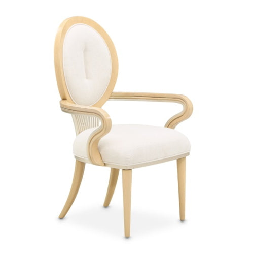 AICO Furniture Camellia Field Arm Chair (Set of 2) in Caramel - Luxury Home Furniture (MI)
