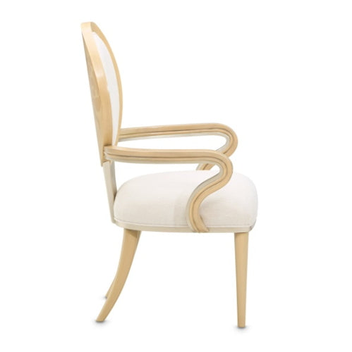 AICO Furniture Camellia Field Arm Chair (Set of 2) in Caramel - Luxury Home Furniture (MI)