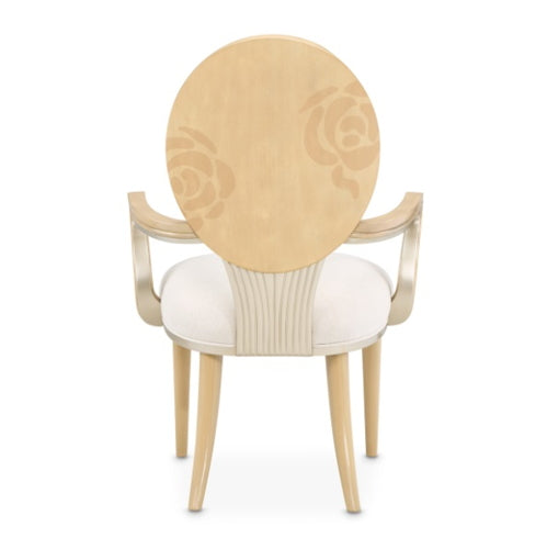 AICO Furniture Camellia Field Arm Chair (Set of 2) in Caramel - Luxury Home Furniture (MI)