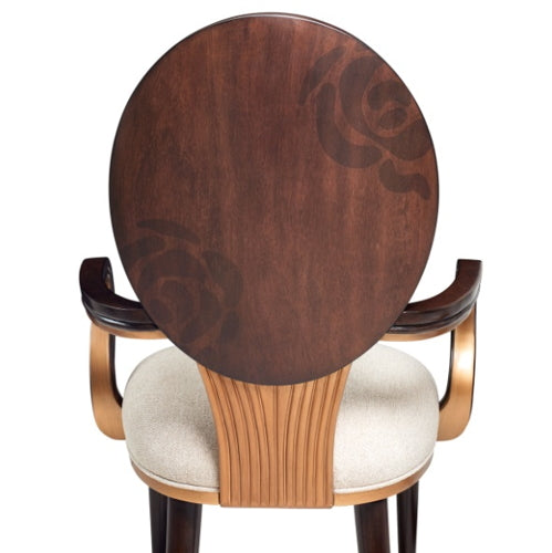 AICO Furniture Camellia Field Arm Chair (Set of 2) in Warm Pecan - Luxury Home Furniture (MI)