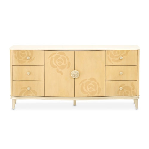 AICO Furniture Camellia Field Dresser in Caramel - Luxury Home Furniture (MI)
