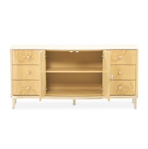 AICO Furniture Camellia Field Dresser in Caramel - Luxury Home Furniture (MI)