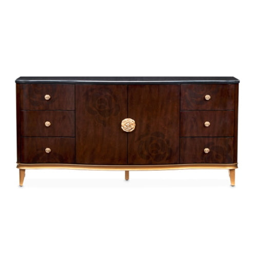 AICO Furniture Camellia Field Dresser in Warm Pecan - Luxury Home Furniture (MI)