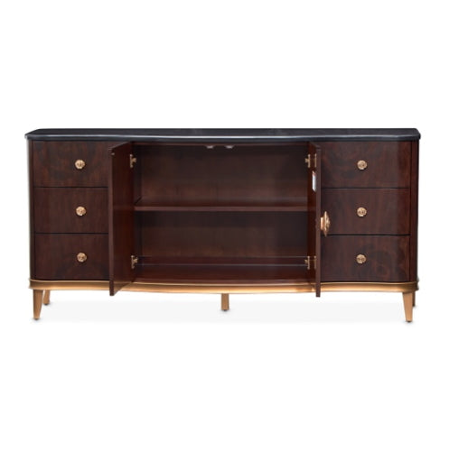 AICO Furniture Camellia Field Dresser in Warm Pecan - Luxury Home Furniture (MI)