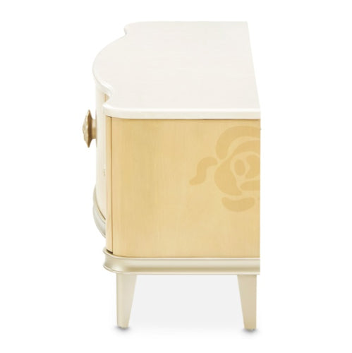AICO Furniture Camellia Field Media Cabinet in Caramel - Luxury Home Furniture (MI)