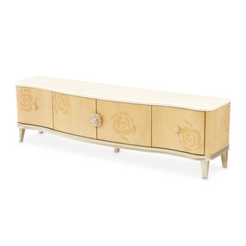 AICO Furniture Camellia Field Media Cabinet in Caramel - Luxury Home Furniture (MI)