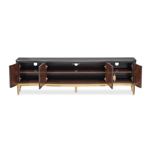 AICO Furniture Camellia Field Media Cabinet in Warm Pecan - Luxury Home Furniture (MI)