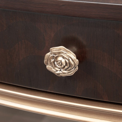 AICO Furniture Camellia Field Oval Cocktail Table in Warm Pecan - Luxury Home Furniture (MI)