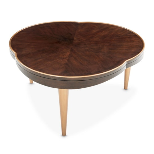 AICO Furniture Camellia Field Cocktail Table in Warm Pecan - Luxury Home Furniture (MI)