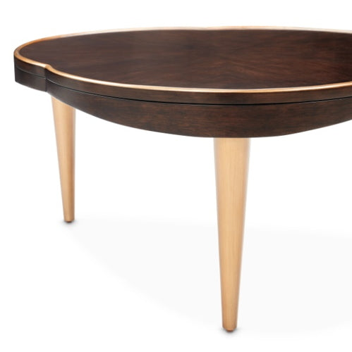 AICO Furniture Camellia Field Cocktail Table in Warm Pecan - Luxury Home Furniture (MI)