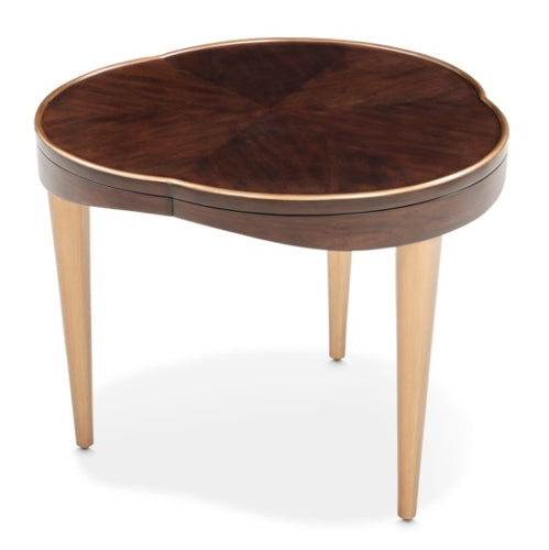 AICO Furniture Camellia Field End Table in Warm Pecan - Luxury Home Furniture (MI)
