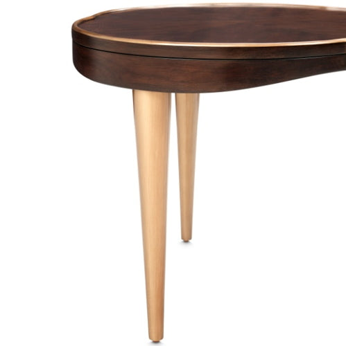 AICO Furniture Camellia Field End Table in Warm Pecan - Luxury Home Furniture (MI)