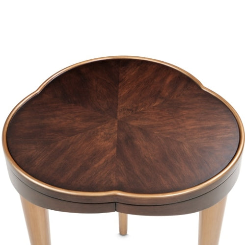 AICO Furniture Camellia Field Chairside Table in Warm Pecan - Luxury Home Furniture (MI)