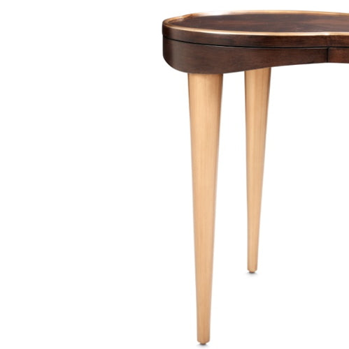 AICO Furniture Camellia Field Chairside Table in Warm Pecan - Luxury Home Furniture (MI)