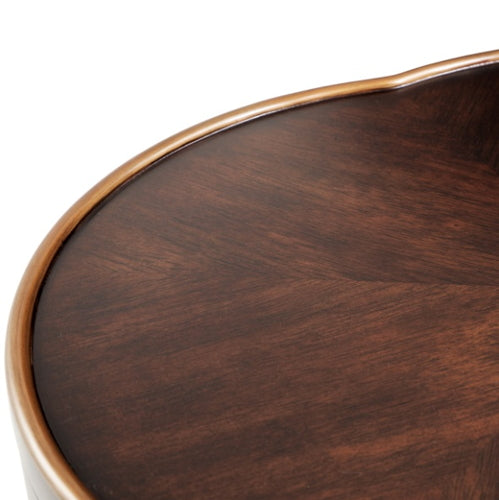 AICO Furniture Camellia Field Chairside Table in Warm Pecan - Luxury Home Furniture (MI)