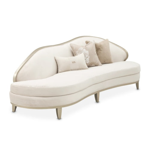 AICO Furniture Camellia Field Asymmetrical Sofa in Caramel - Luxury Home Furniture (MI)
