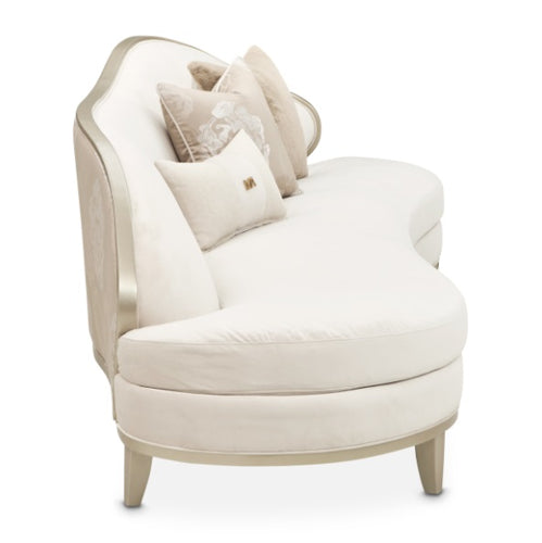 AICO Furniture Camellia Field Asymmetrical Sofa in Caramel - Luxury Home Furniture (MI)