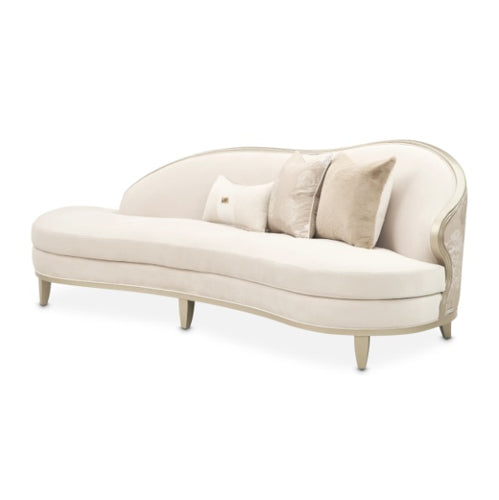 AICO Furniture Camellia Field Asymmetrical Sofa in Caramel - Luxury Home Furniture (MI)