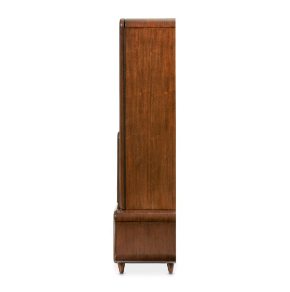 AICO Furniture Mason Park Offset Chest with Storage Mirror in Umber - Luxury Home Furniture (MI)