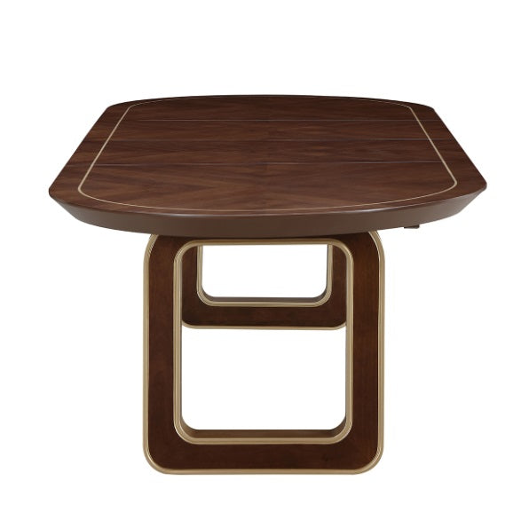 AICO Furniture Houston Oval Dining Table in Walnut - Luxury Home Furniture (MI)
