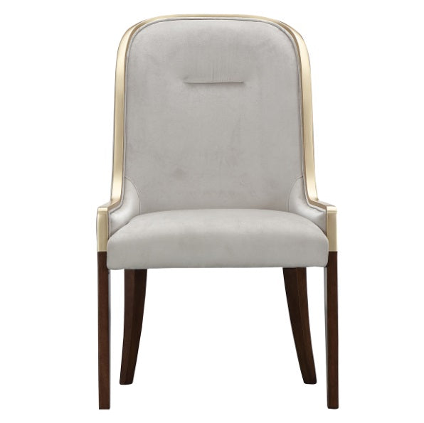AICO Furniture Houston Assmebled Side Chair (Set of 2) in Walnut - Luxury Home Furniture (MI)