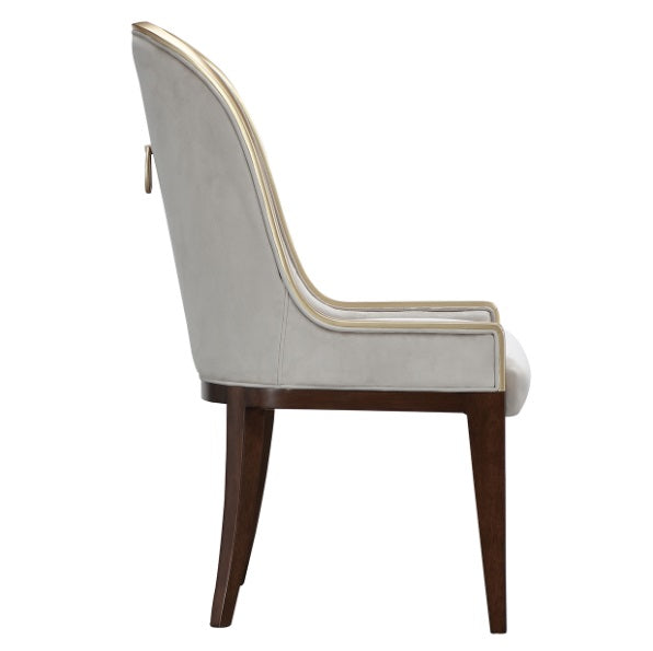 AICO Furniture Houston Assmebled Side Chair (Set of 2) in Walnut - Luxury Home Furniture (MI)