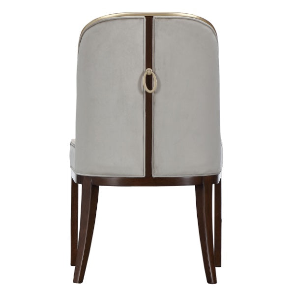 AICO Furniture Houston Assmebled Side Chair (Set of 2) in Walnut - Luxury Home Furniture (MI)