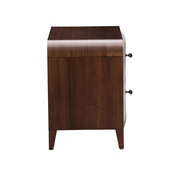 AICO Furniture Houston Large Nightstand in Walnut - Luxury Home Furniture (MI)