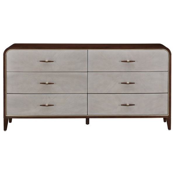 AICO Furniture Houston Dresser in Walnut - Luxury Home Furniture (MI)