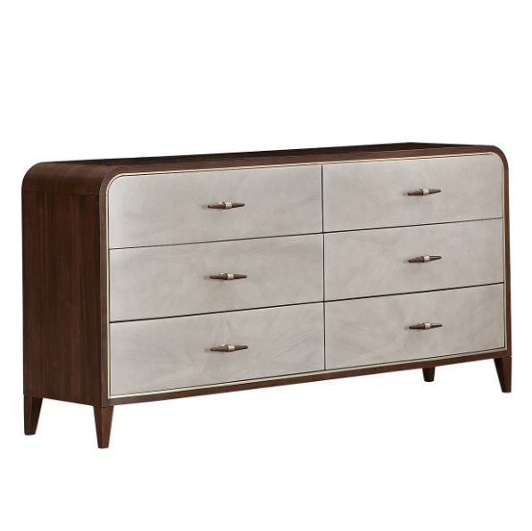 AICO Furniture Houston Dresser in Walnut - Luxury Home Furniture (MI)
