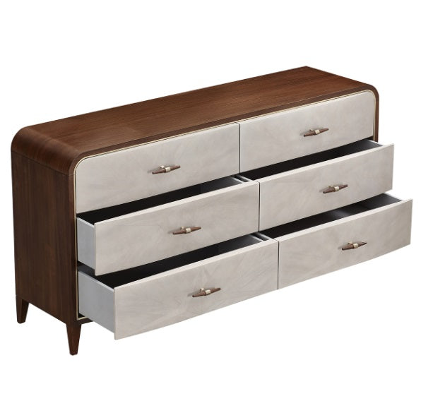 AICO Furniture Houston Dresser in Walnut - Luxury Home Furniture (MI)