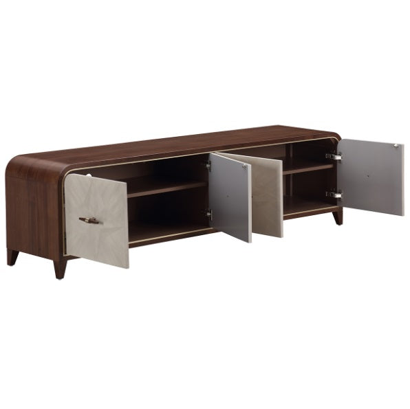 AICO Furniture Houston Media Cabinet in Walnut - Luxury Home Furniture (MI)