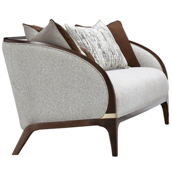 AICO Furniture Houston Sofa Pebble in Walnut - Luxury Home Furniture (MI)