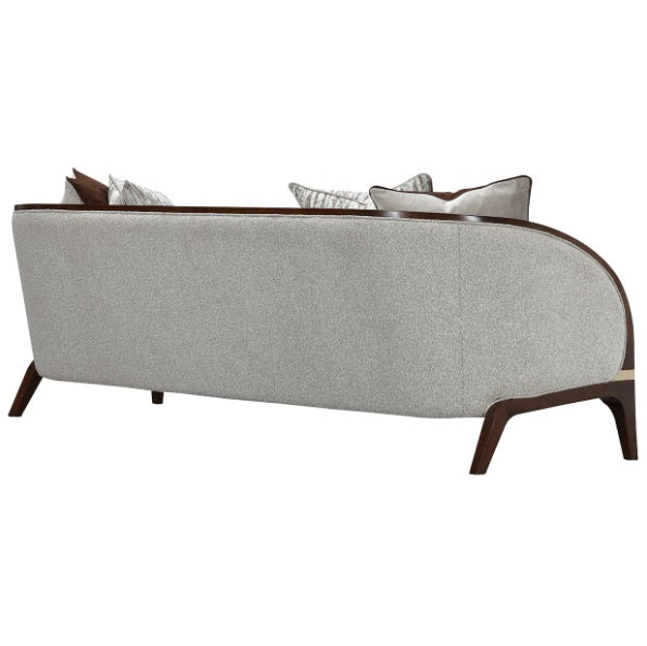 AICO Furniture Houston Sofa Pebble in Walnut - Luxury Home Furniture (MI)