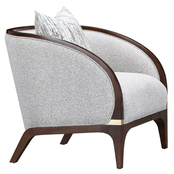 AICO Furniture Houston Matching Chair Pebble in Walnut - Luxury Home Furniture (MI)