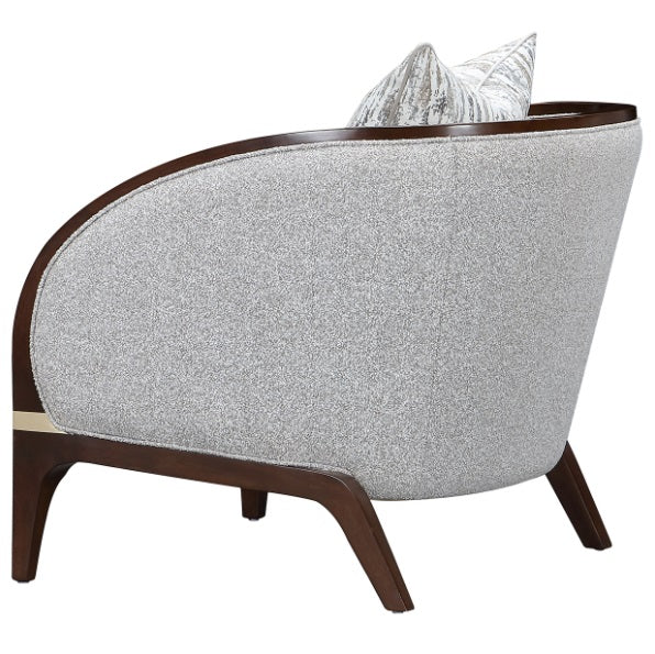 AICO Furniture Houston Matching Chair Pebble in Walnut - Luxury Home Furniture (MI)